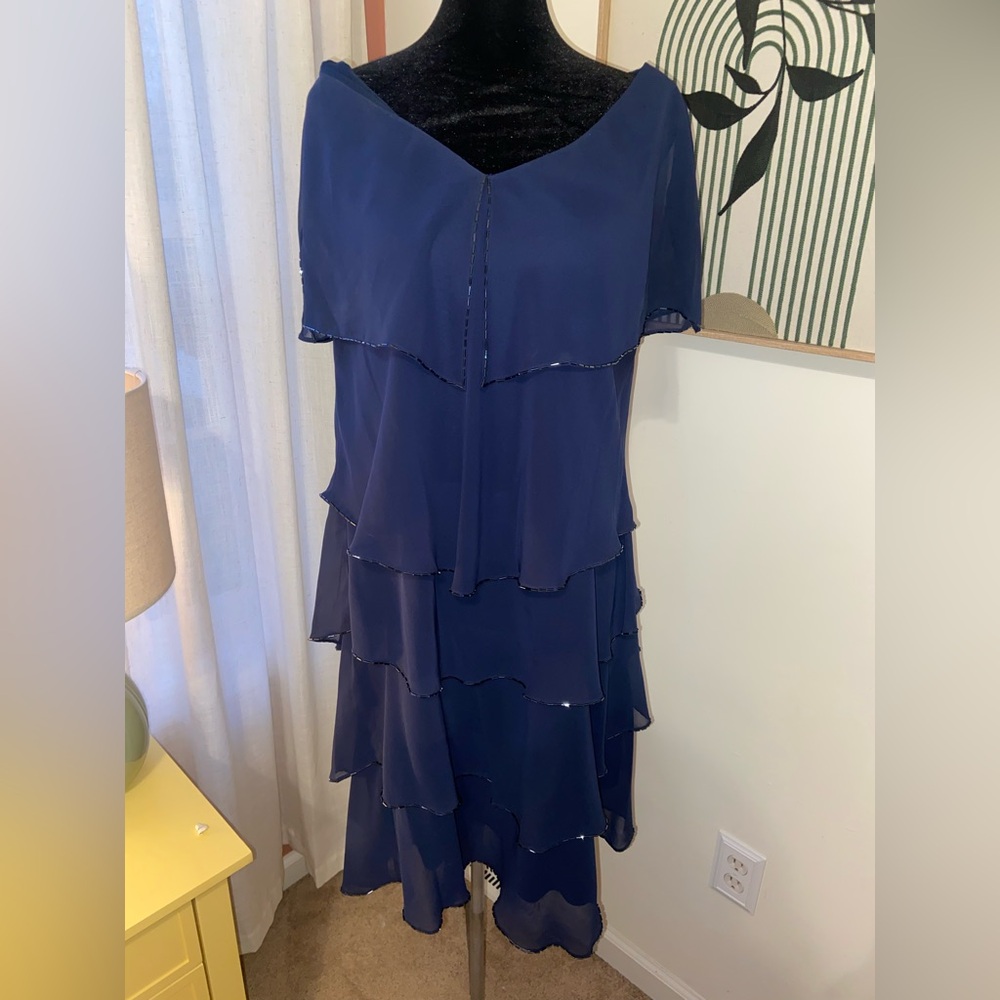 SNLY Fashions New York Women’s Size 14P 
Dress Navy Blue